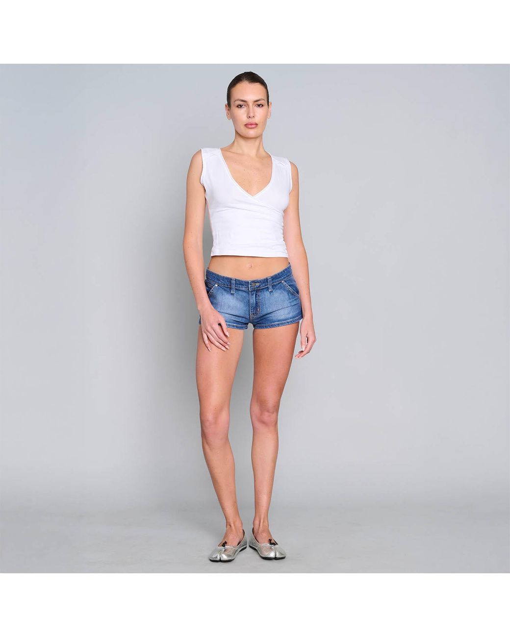 Love and Nostalgia Bob Mini Short in Blue | Lyst UK