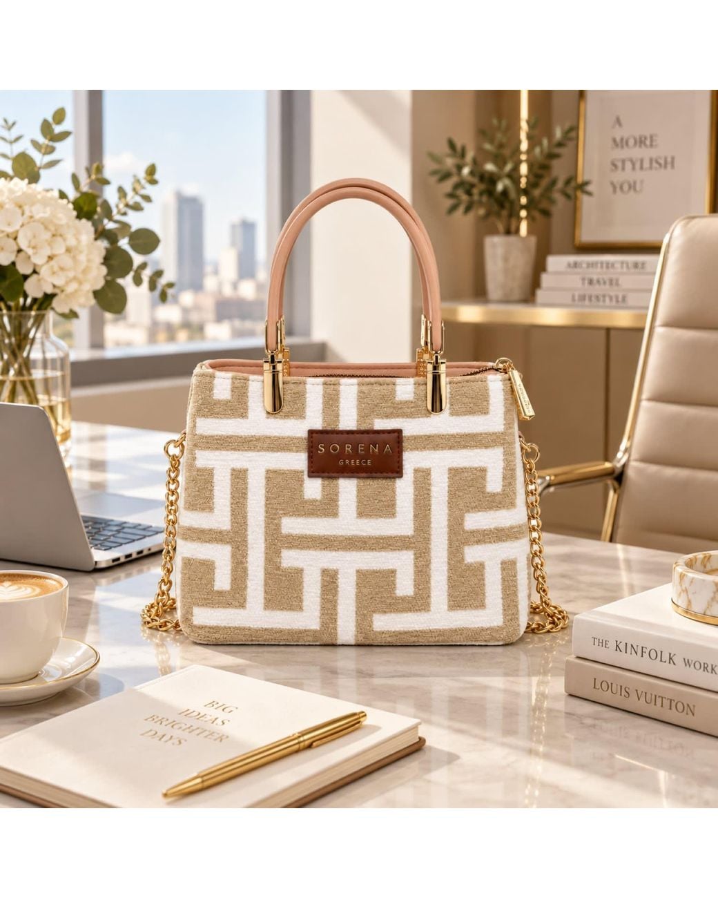 Sorena Metallic Neutrals Galleria Bag Melina Edition