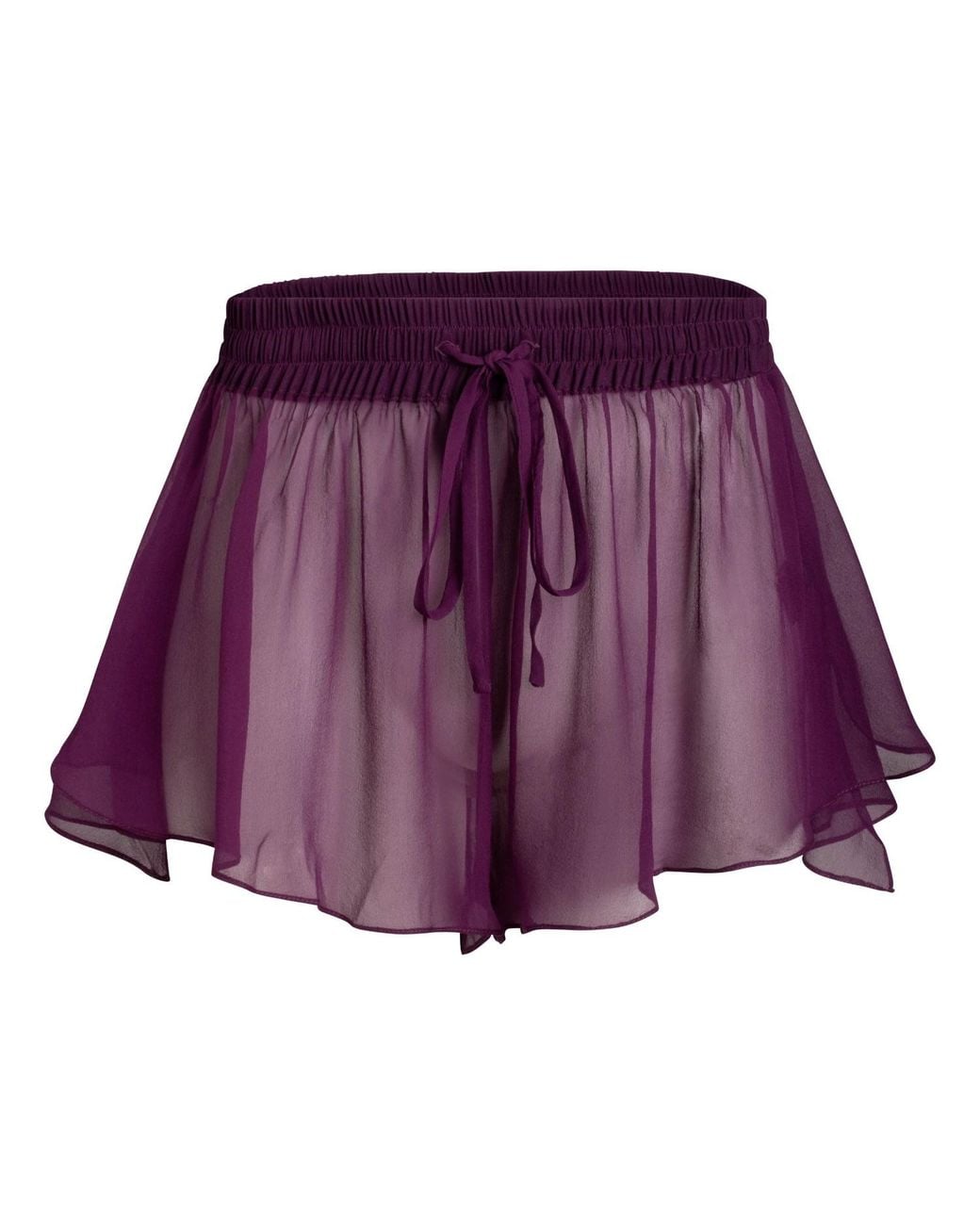 Je Mérite (I Deserve) Purple Silk Chiffon Tap Short