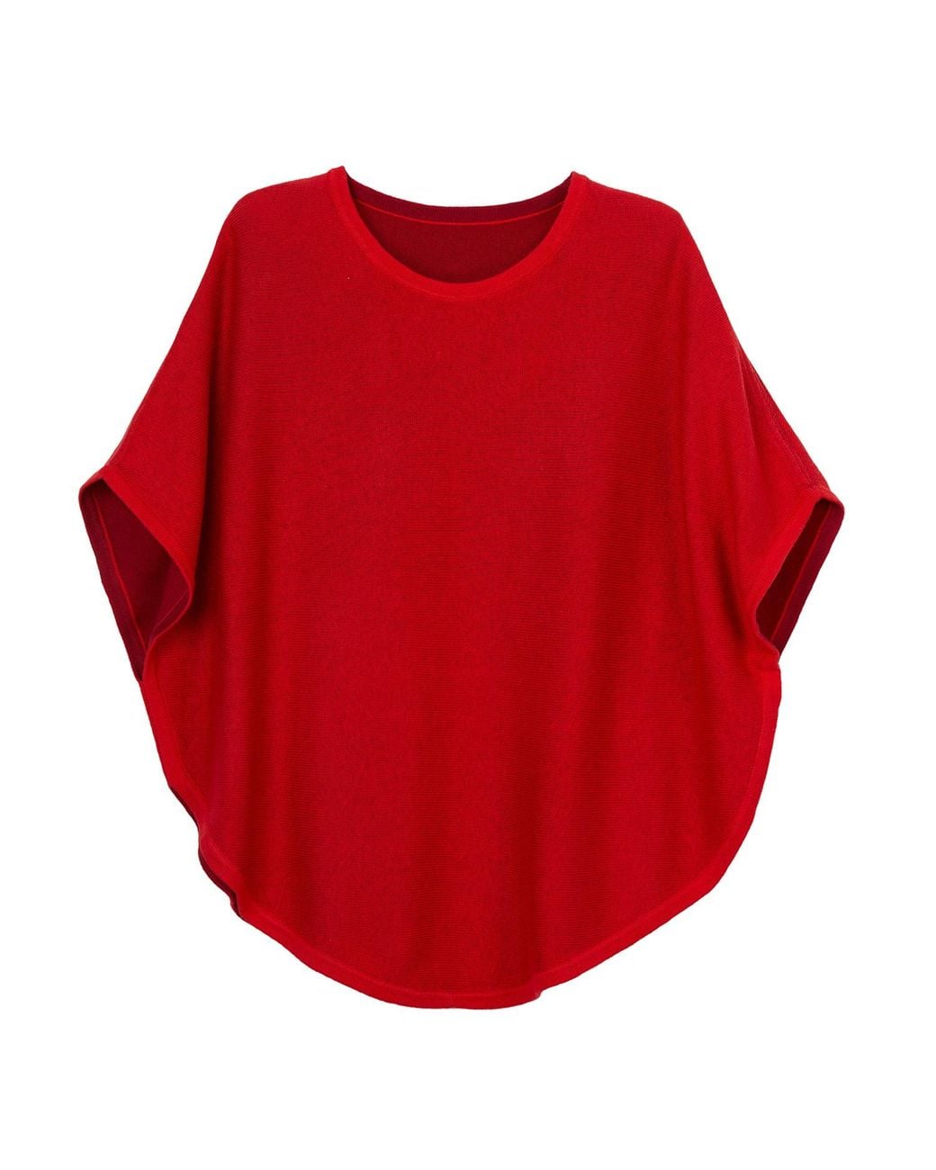 Cove Red Flora Cotton Cashmere Reversible Poncho & Spice