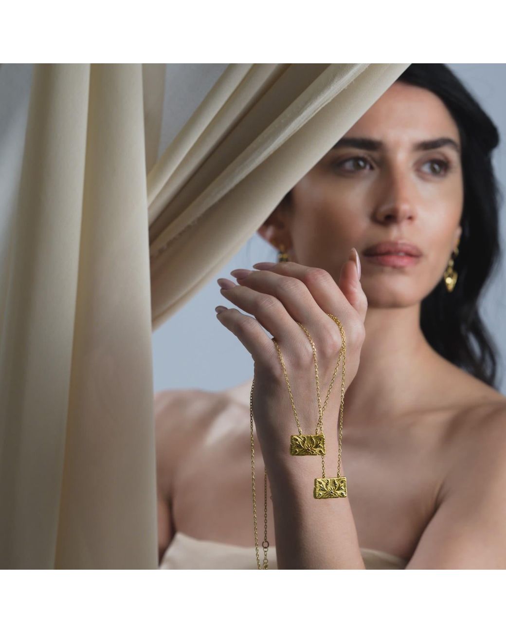 Myrto Katramadou Jewellery Metallic Lotus Necklace-Plated