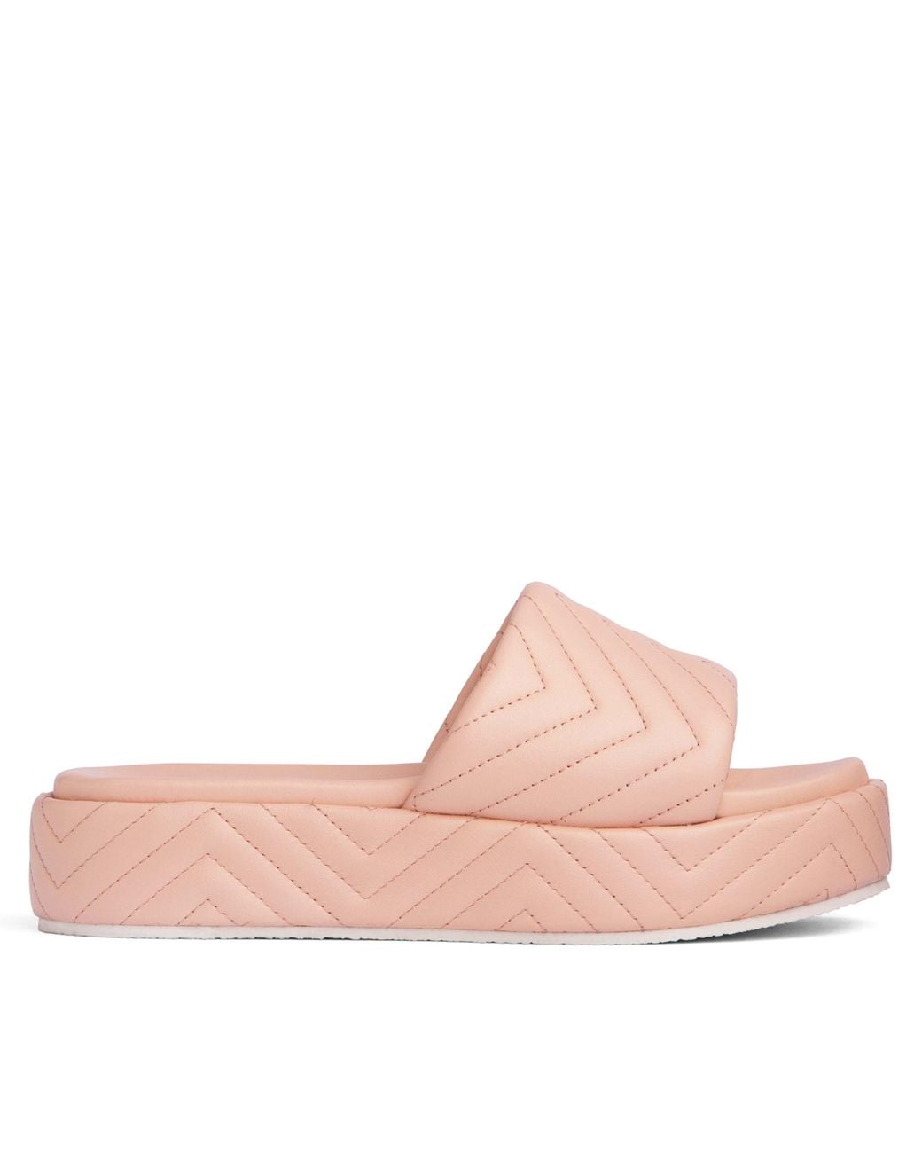 Beautiisoles by Robyn Shreiber Made in Italy Pink Neutrals Deedee Baby Comfortable Wedge Platform Sandal For Work & Beach Or Pool Leather Slide