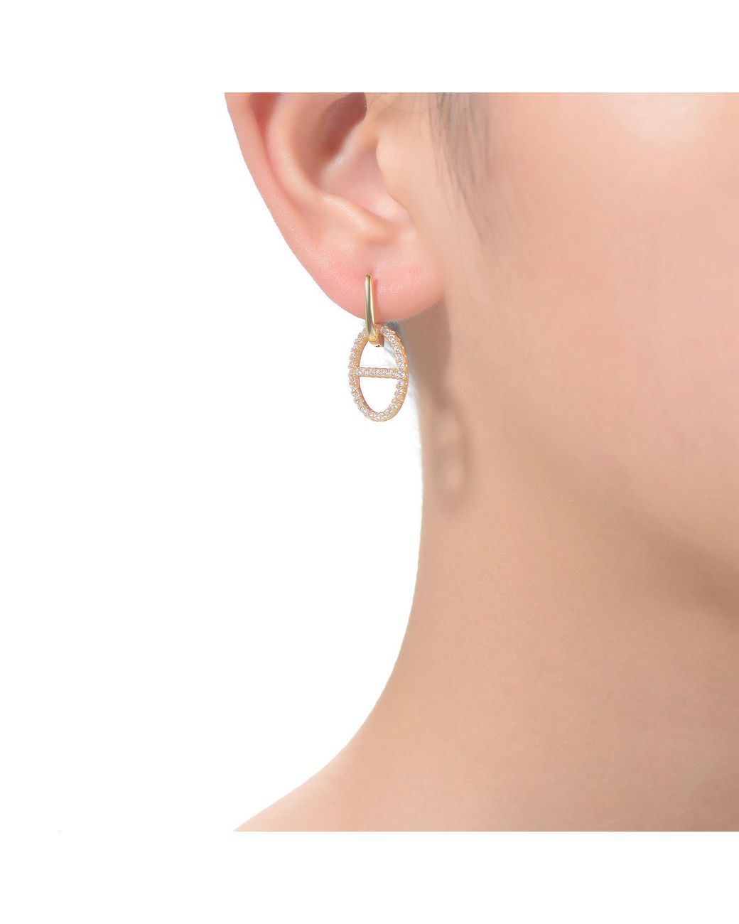 Genevive Jewelry Metallic Plated With Clear Cubic Zirconia Dangle Earrings