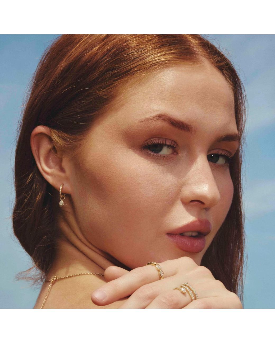 Jewelbird Metallic Diamond Disc Earring Charm