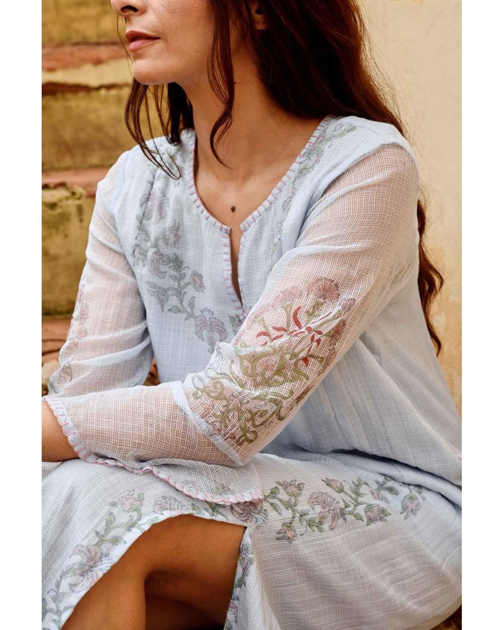 Liminal Blue Siena Kurta Dress