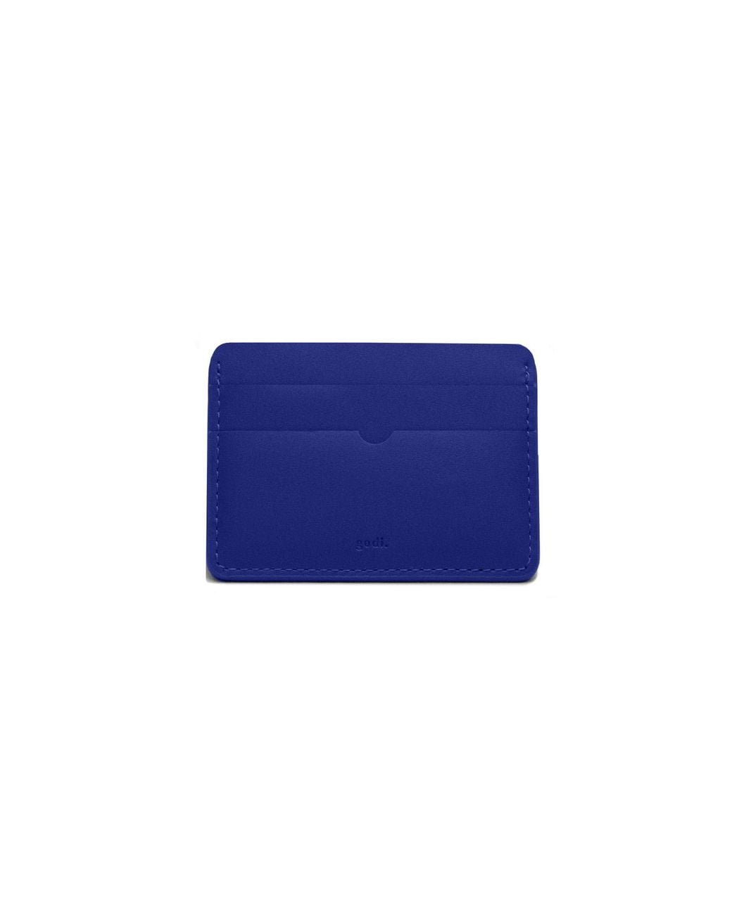 godi. Blue Handmade Leather Card Case