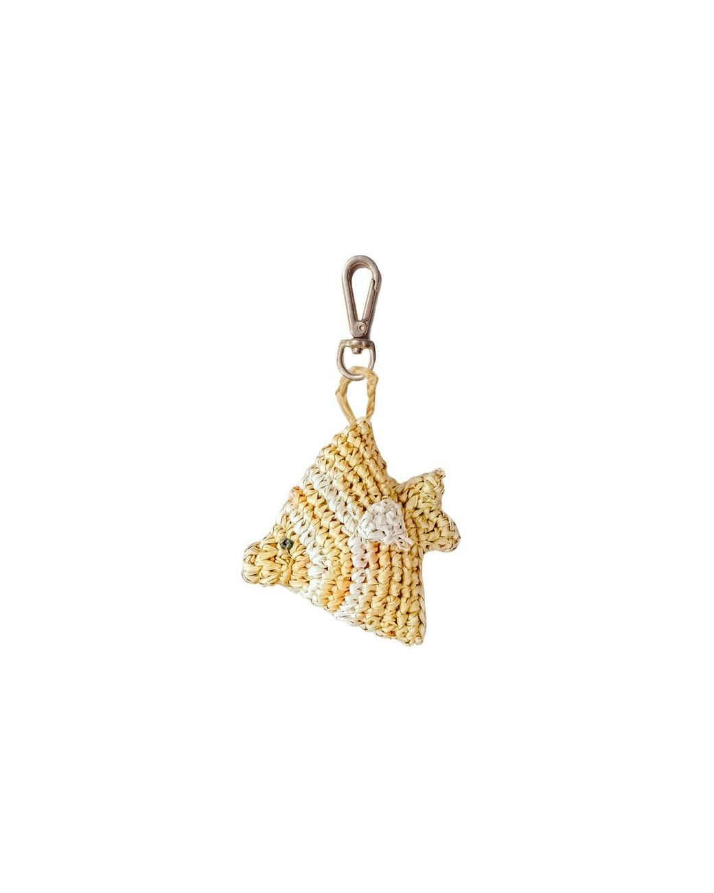LIKHÂ Metallic Fish Raffia Bag Charm