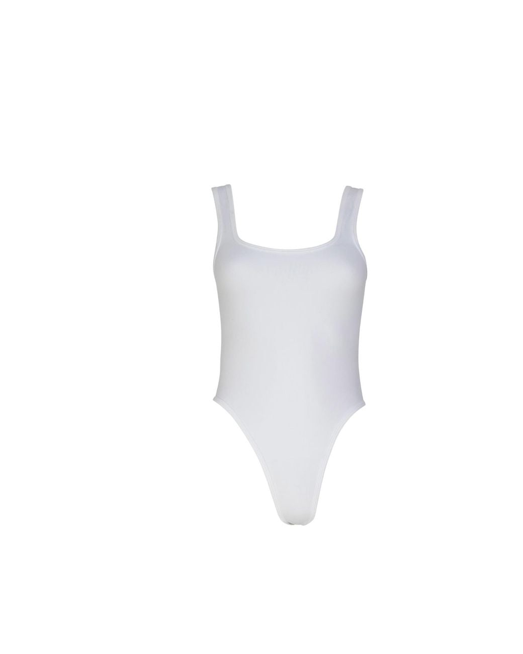 Circular Path White Amanda Tank Bodysuit