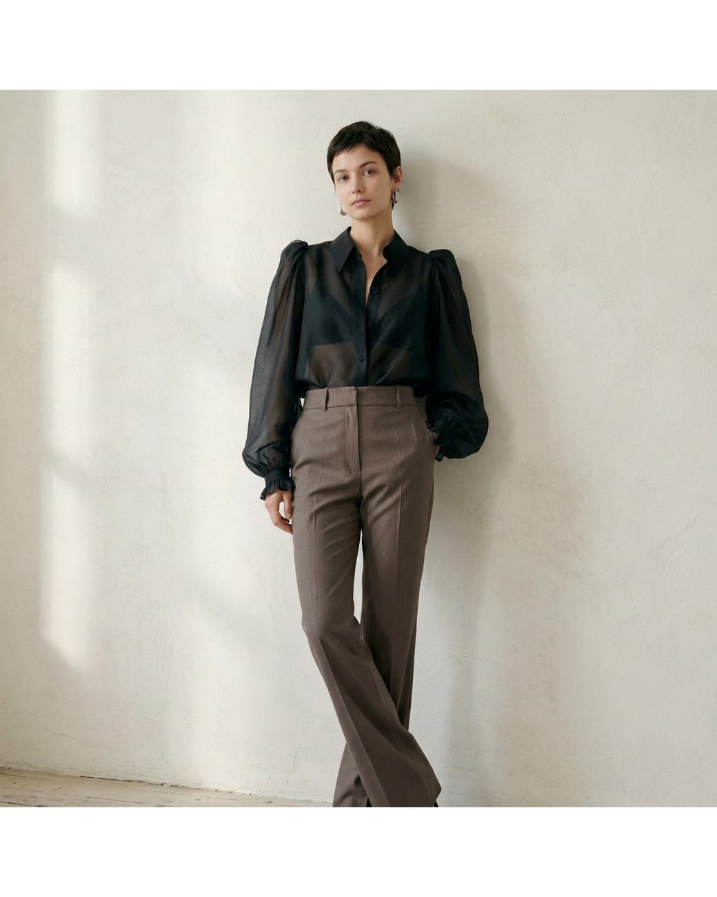 AGGI by HALEWSKI Black Anita Blouse