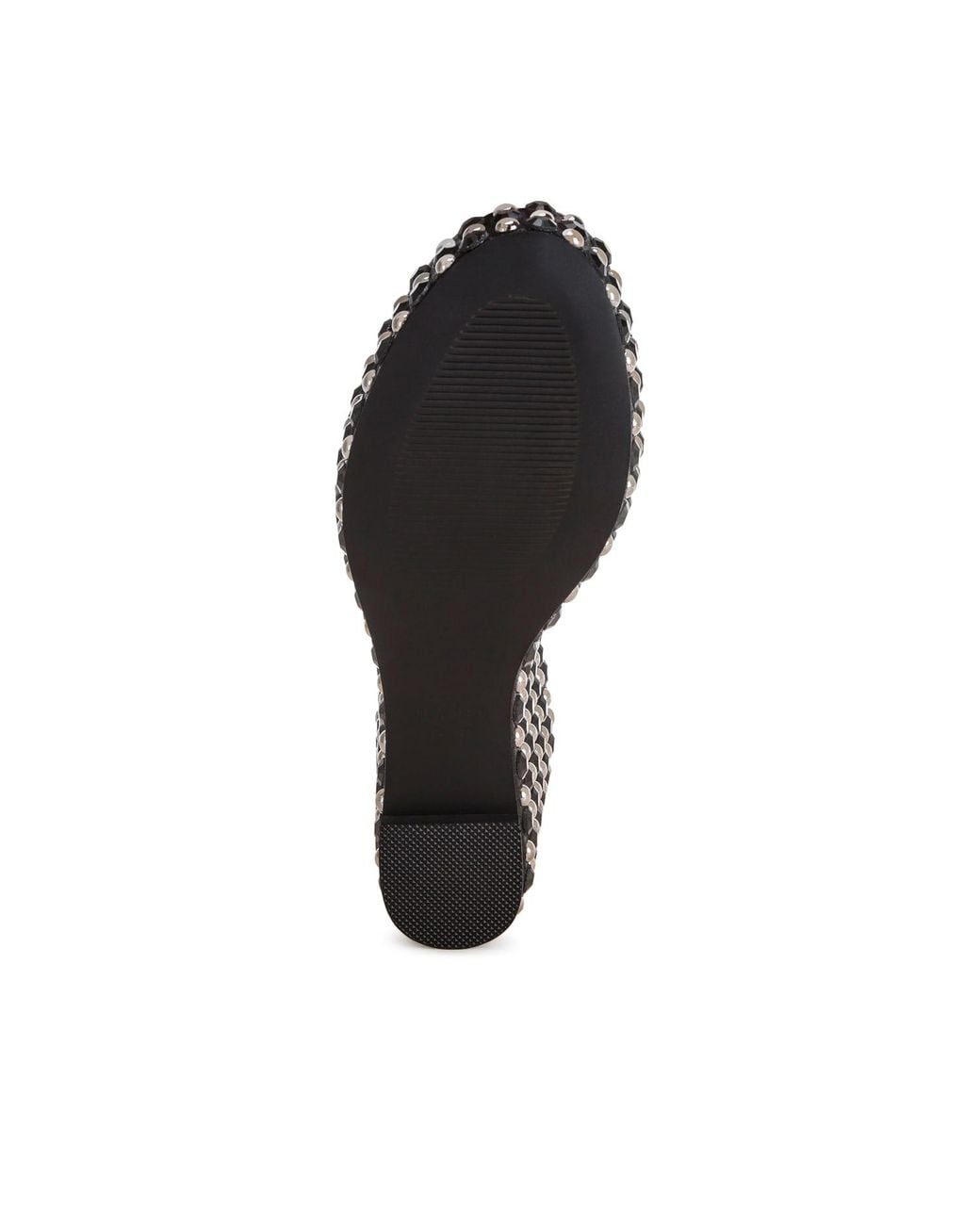 Rag & Co Green Moondot Embellished Wedge Heel Sandals
