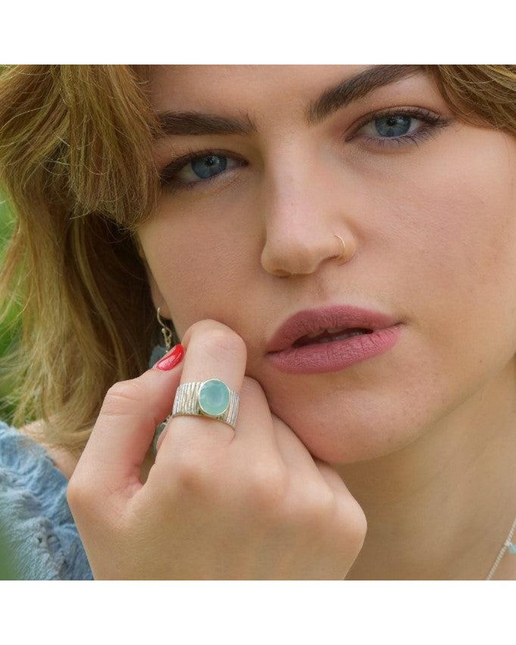 GEM BAZAAR Blue Aqua Stripe