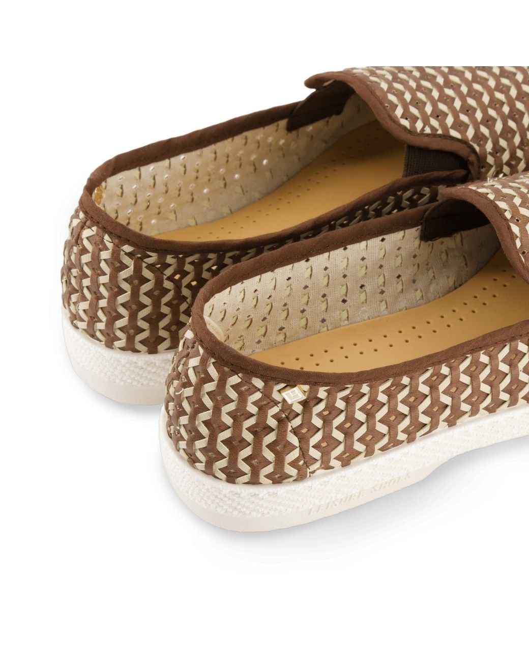 Rivieras Brown Classic Woven Leatherette Slip-On Loafer