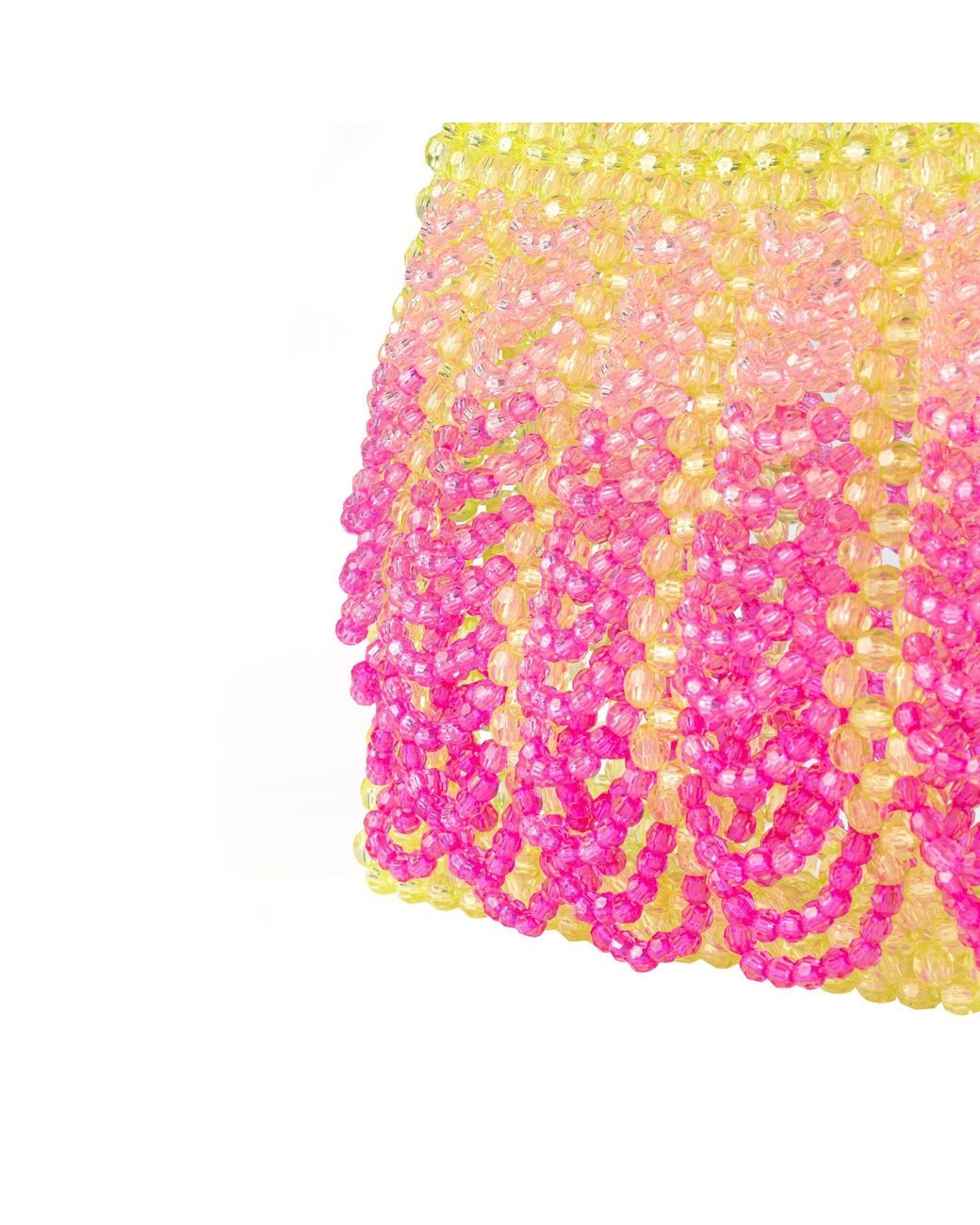 Tillie Beads Pink Sunset Pop Lemon Beaded Bag