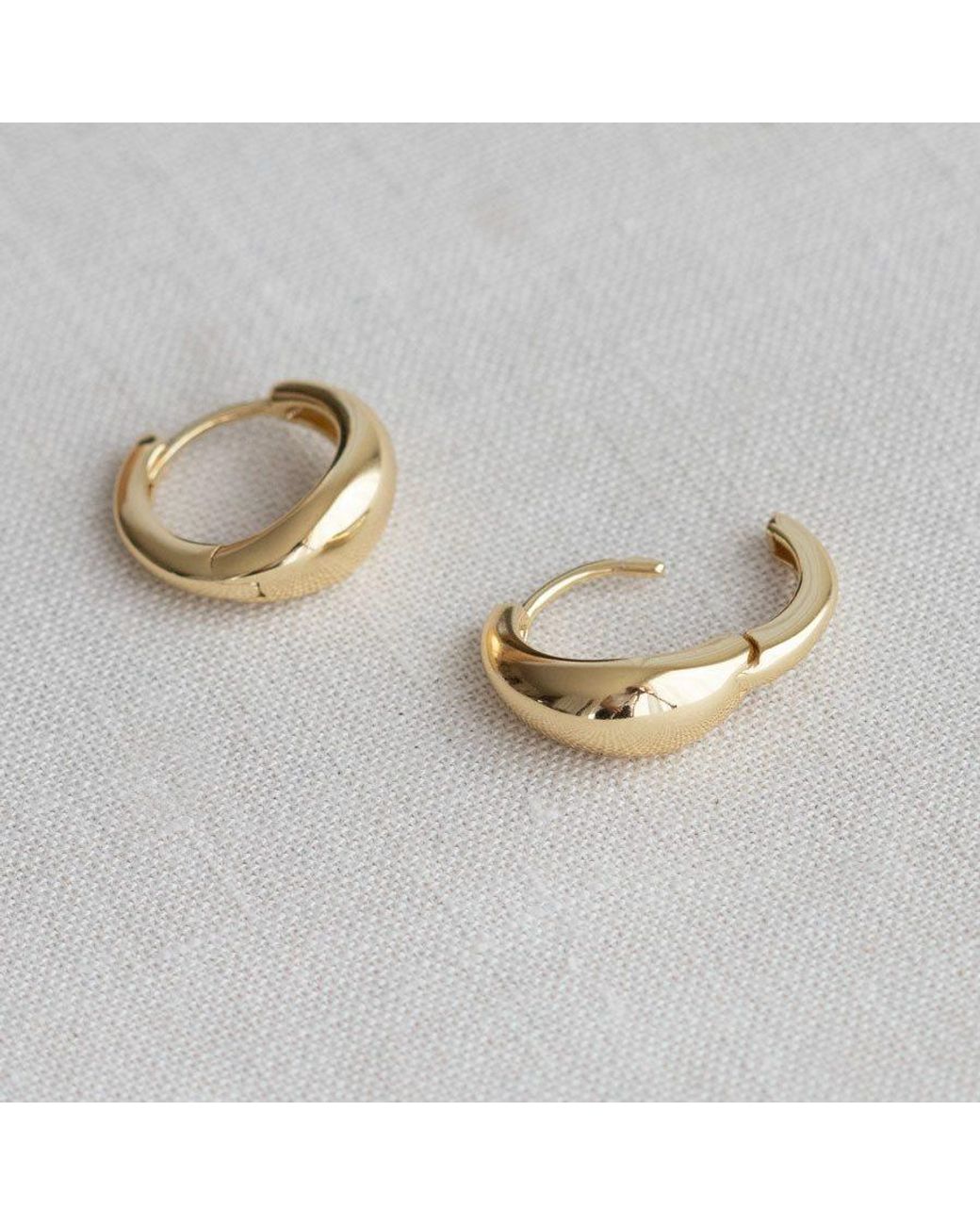 Kris Nations Metallic Tapered Huggie Hoop Earring