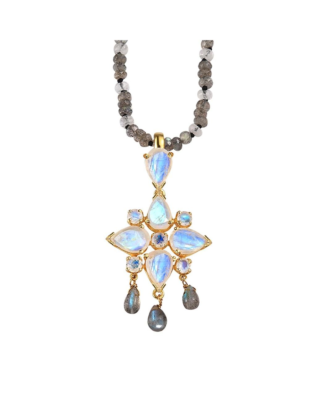 Emma Chapman Jewels Metallic Moonstone Labradorite Pendant