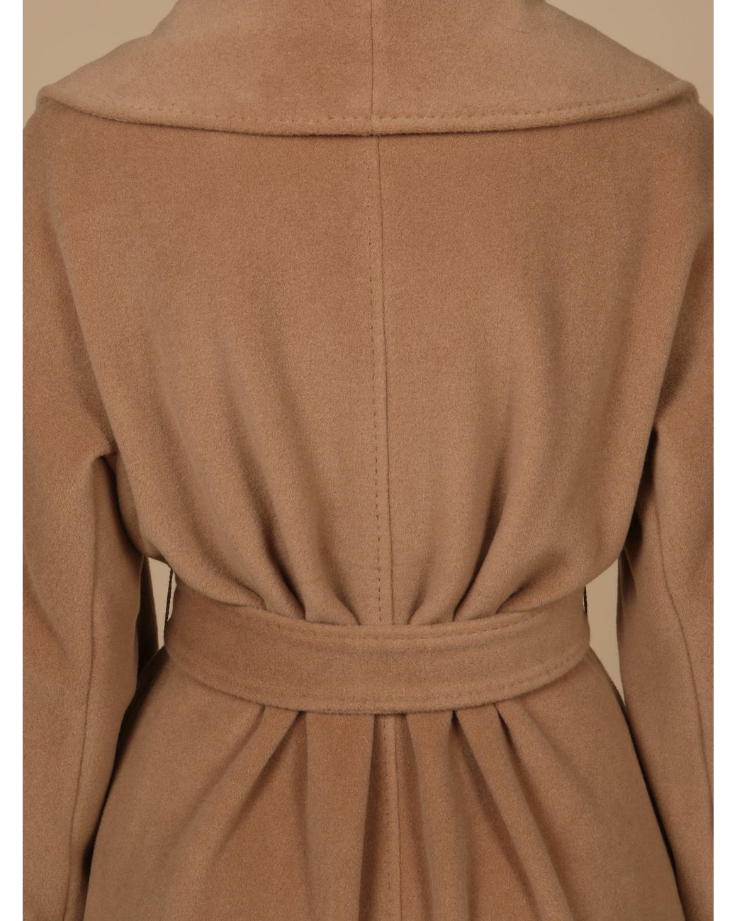 Santinni Brown 'Hepburn' 100% Italian Virgin Wool & Cashmere Coat