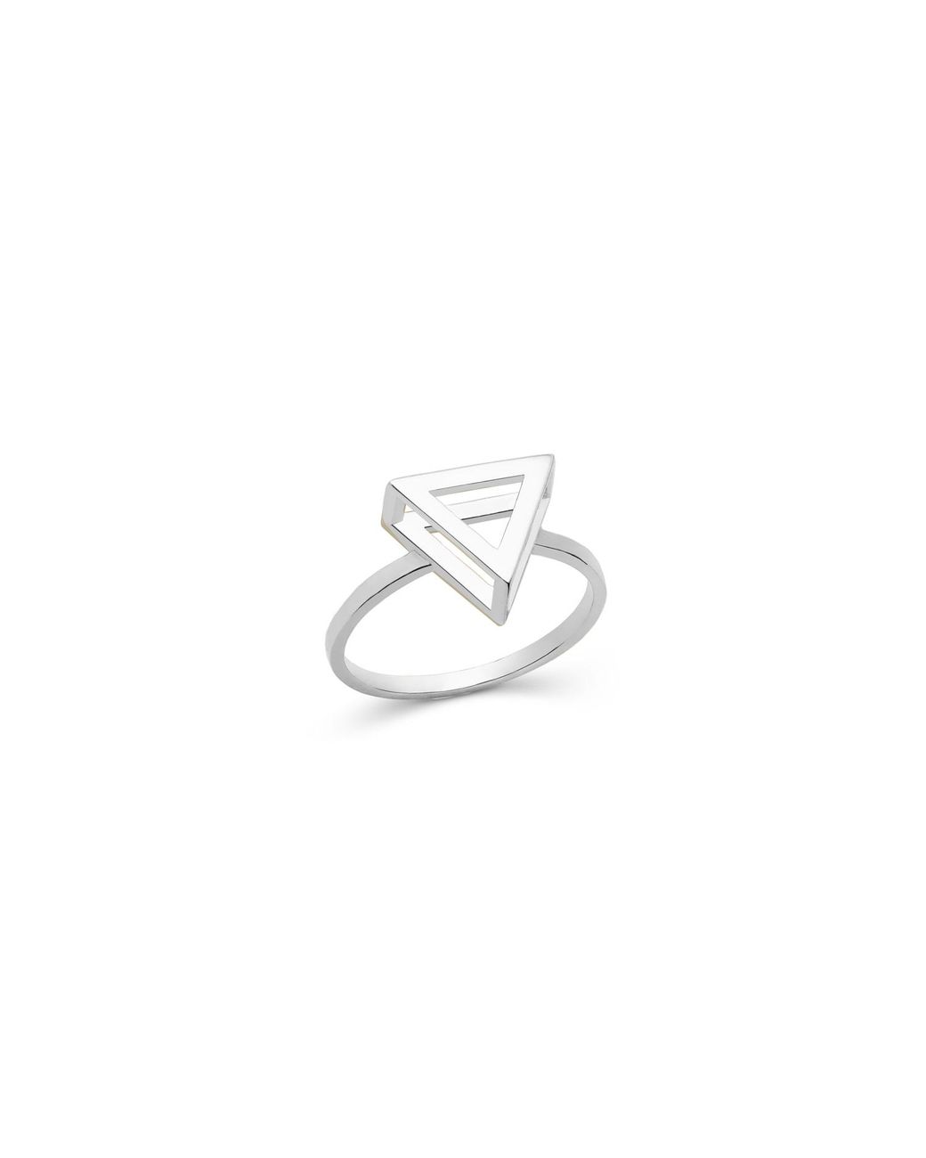 Sheida Farrokhi White Triangle Ring