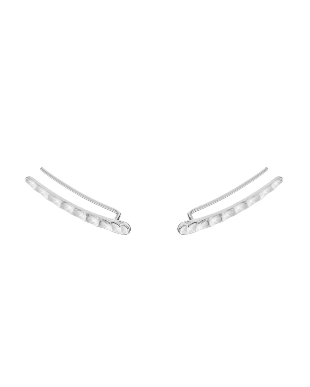 SALLY SKOUFIS Metallic Honeycomb Ear Climber
