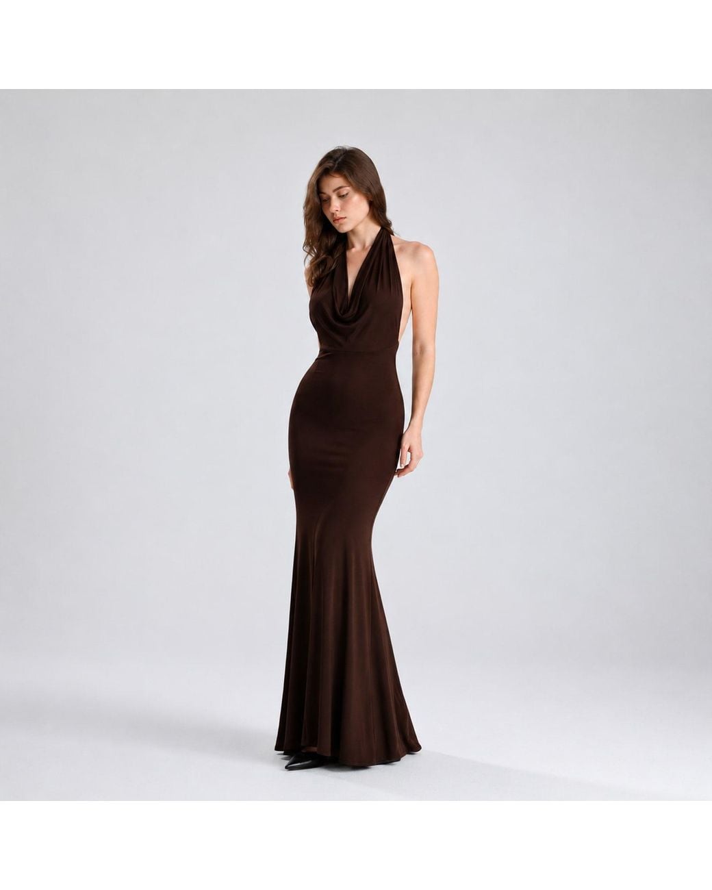 Maison De Gala Brown Selene Mocha Gown