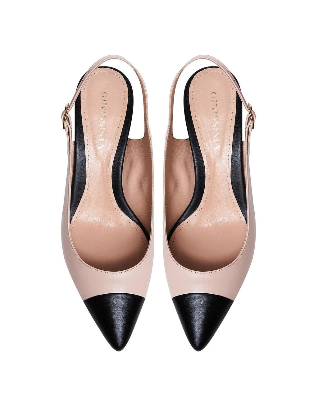 Ginissima Pink Neutrals Nude Shana Pointy Toe Slingbacks