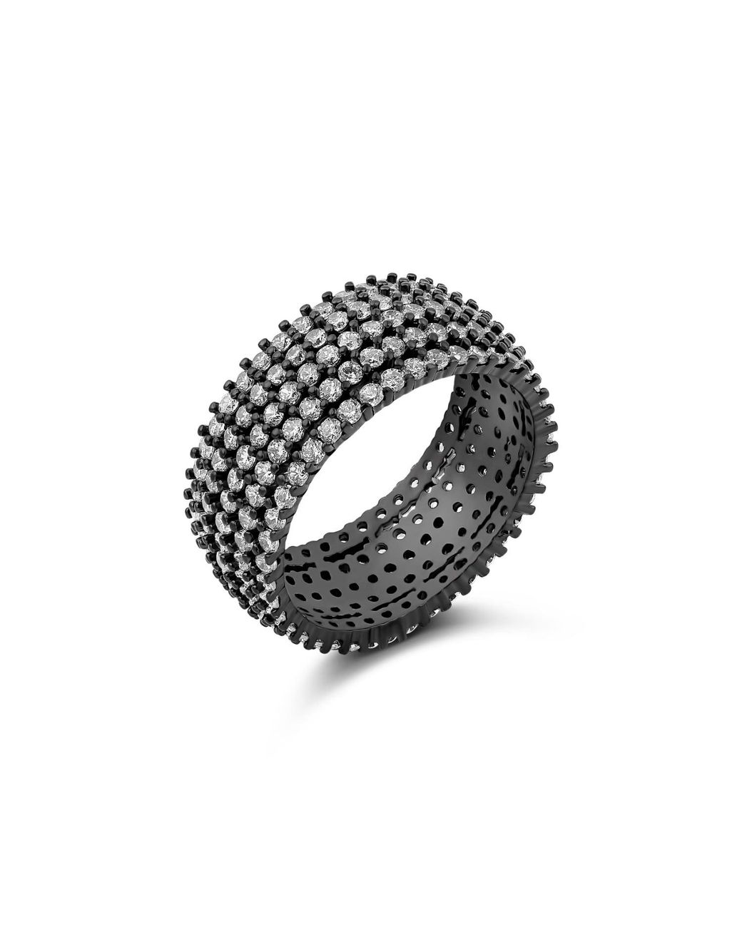 SHYMI Metallic Pave Cigar Ring
