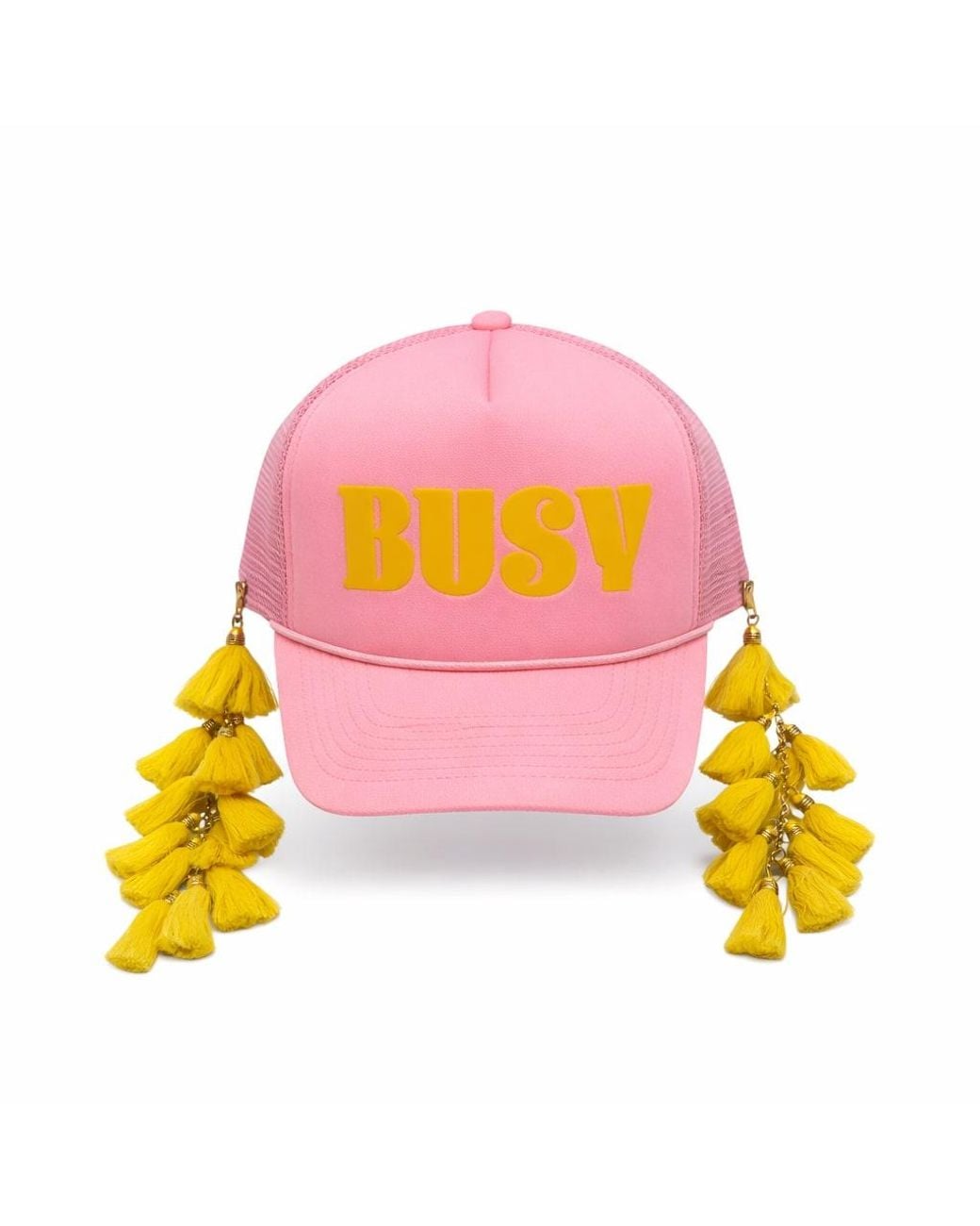 Julia Clancey Pink Busy Candy Tasseltastic Tassel Trucker Cap