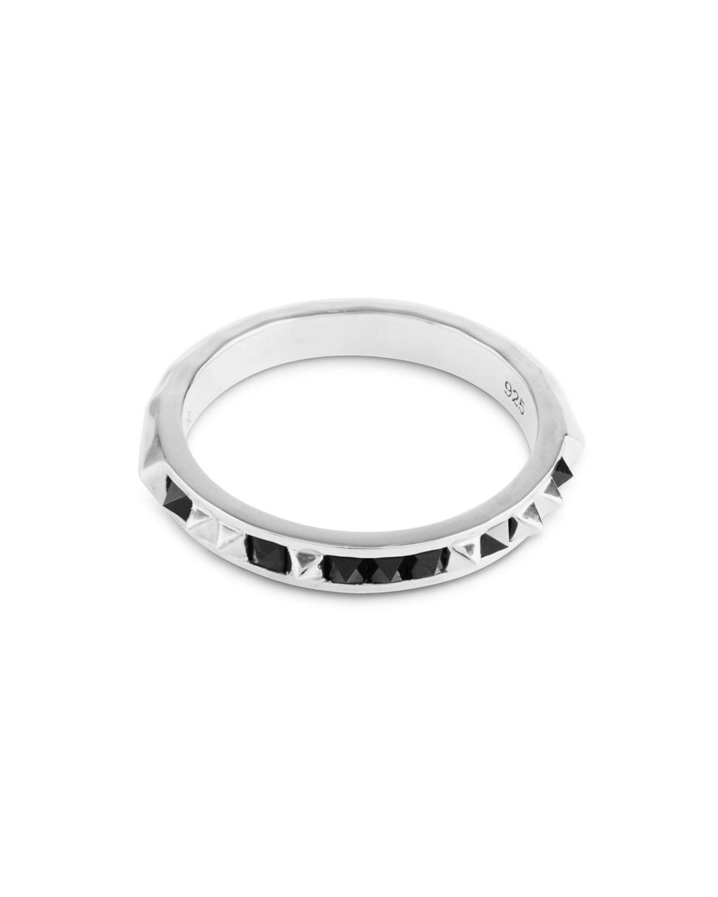 Kasun Metallic Onyx Set Crocodile Ring