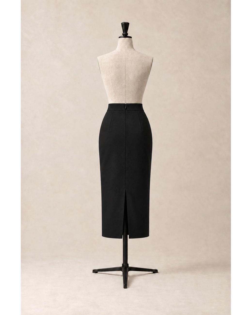 The Ethos Studio Black Pillar Skirt
