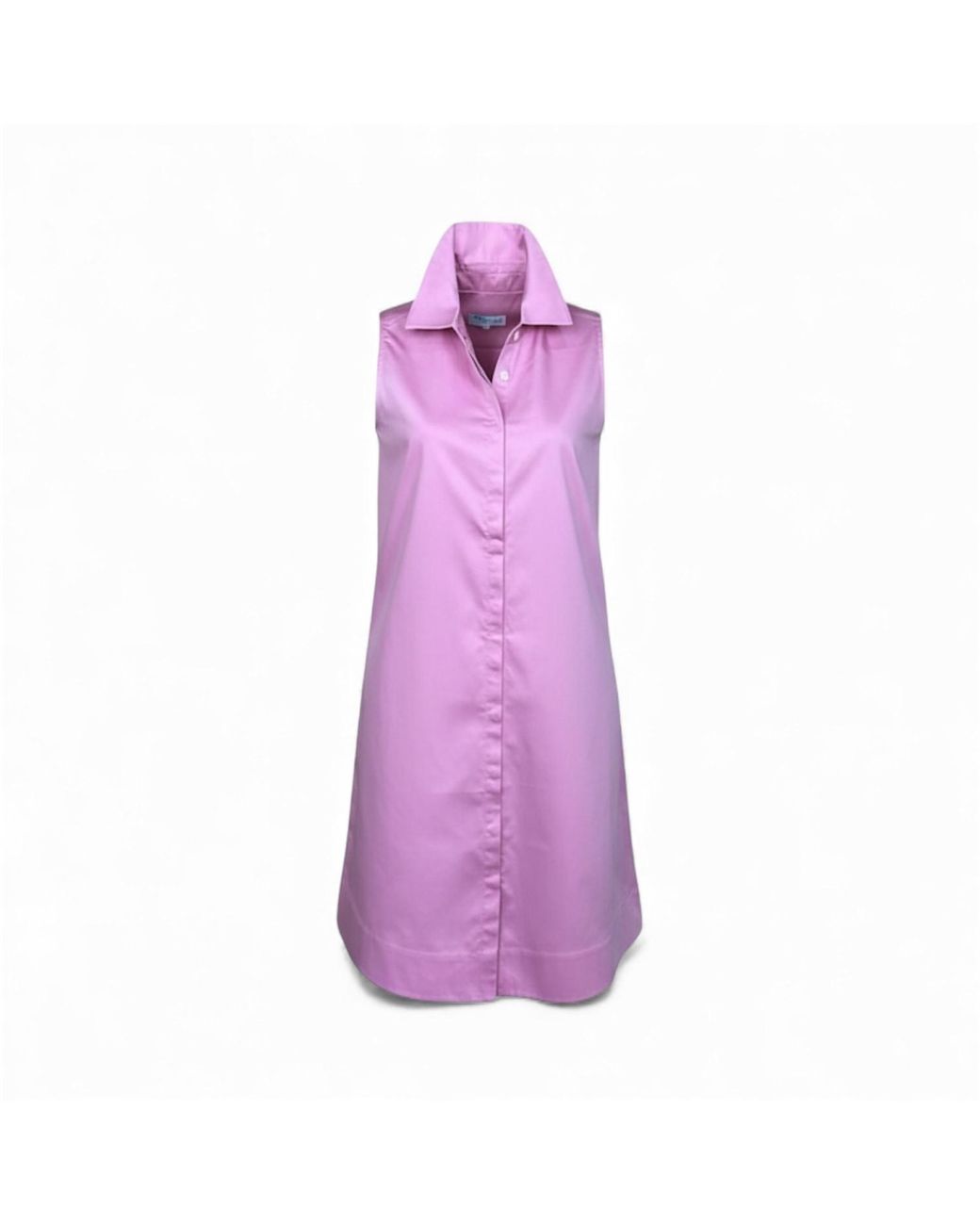 Perlavera Purple Crosby Rose Solid Cotton Satin Sleeveless Missy Fit Midi Dress