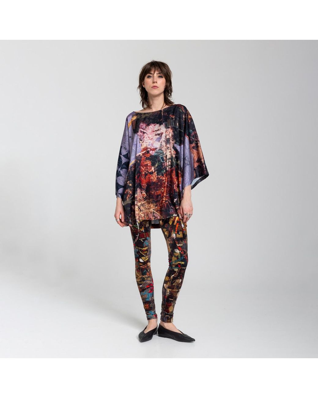 ARTISTA Blue Geisha Printed Satin Dress