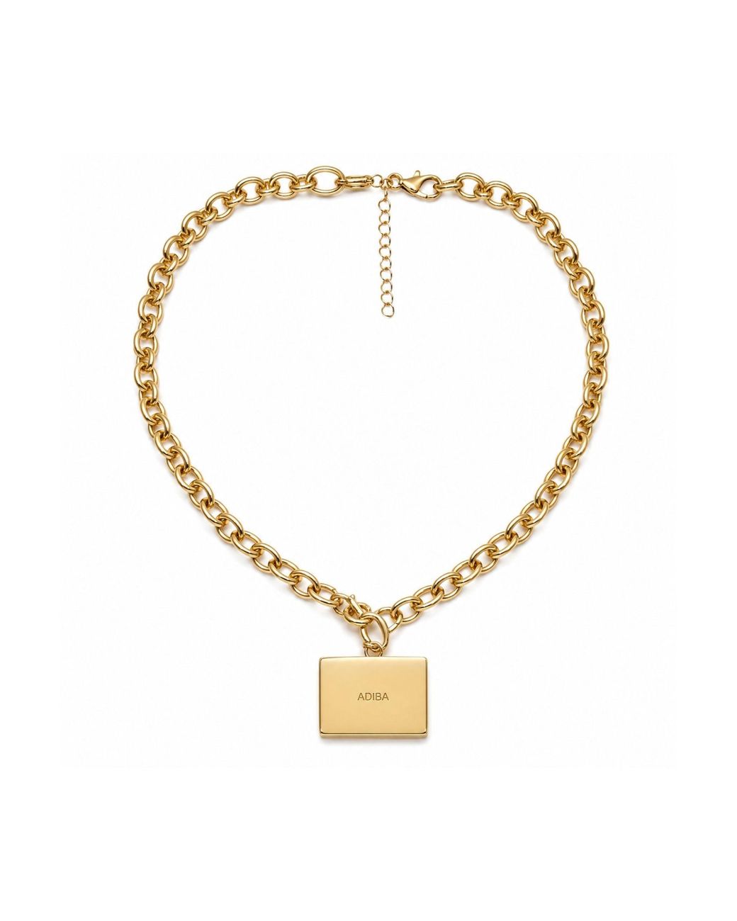 ADIBA Metallic Golden Replay Cassette Necklace for men