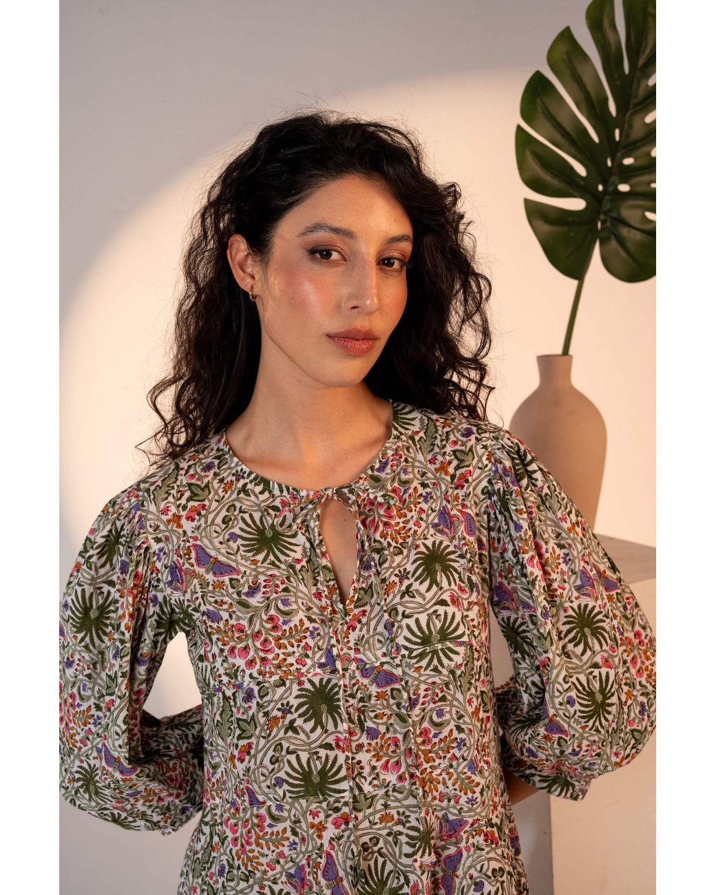 Carolina Benoit Multicolor Palm Springs Print Kaftan