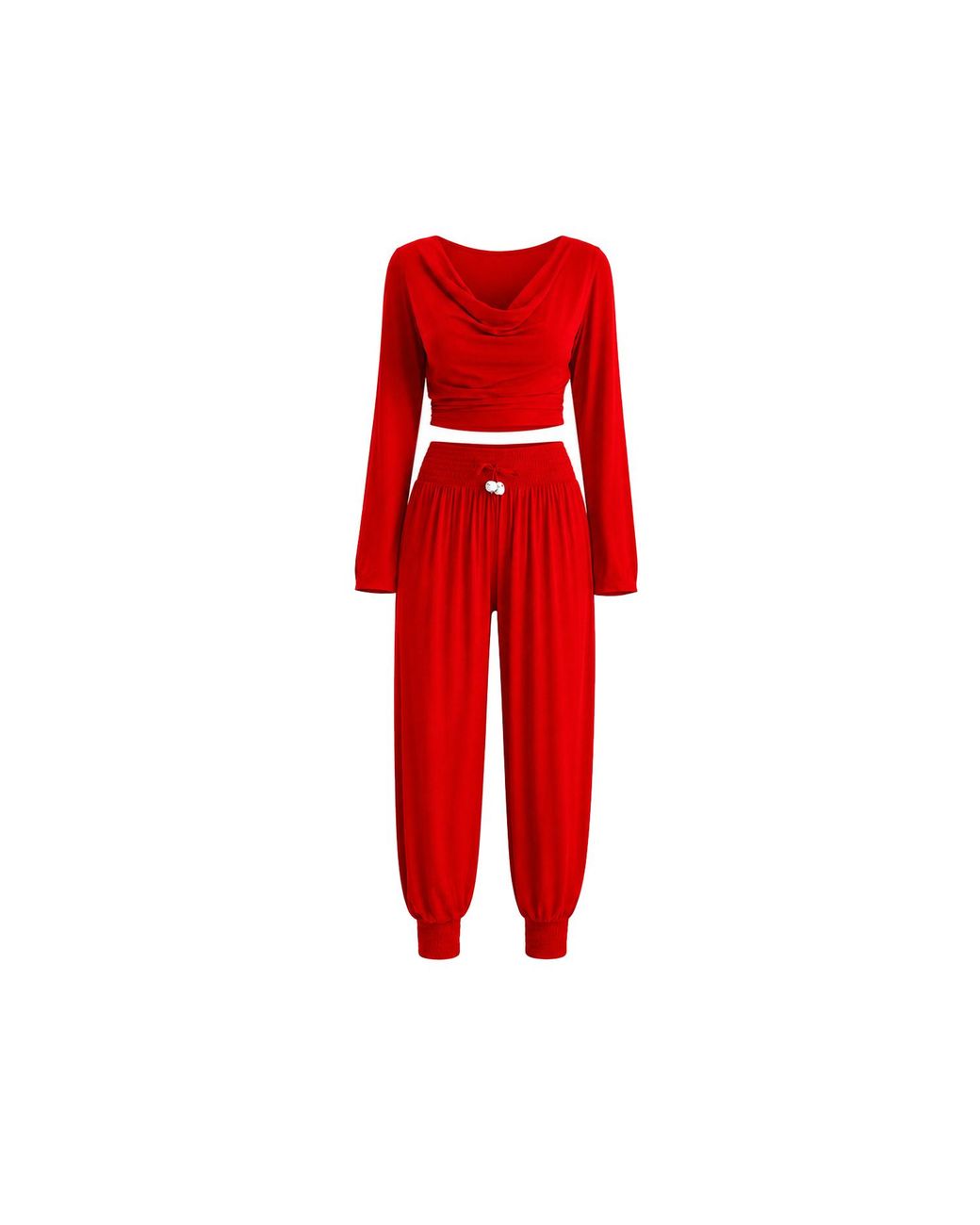 Maison De Gala Red Valerie Scarlet Drape Set