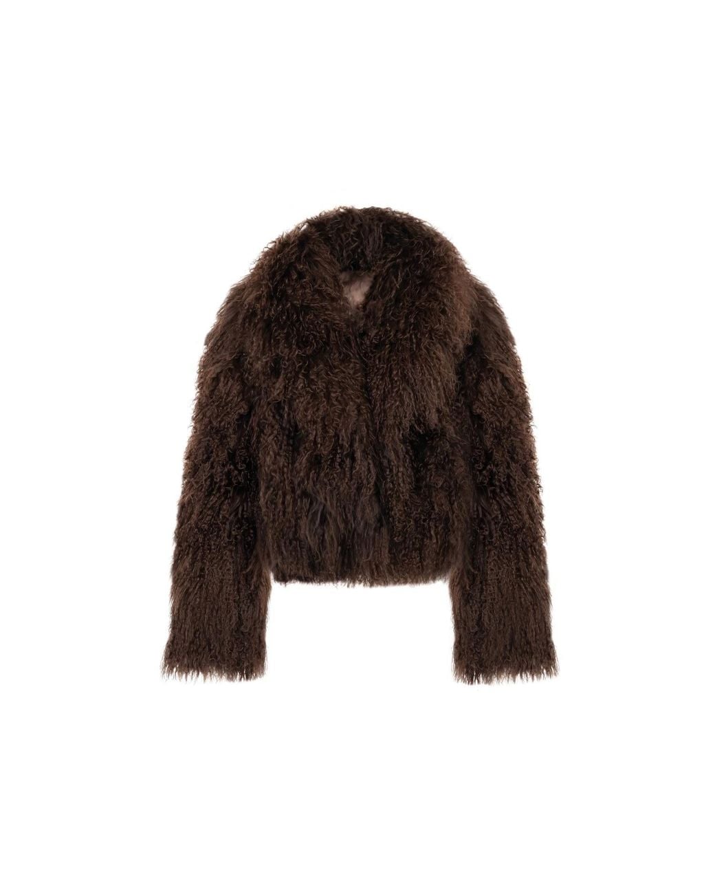 Nomi Fame Brown Shearling Chocolate Coat