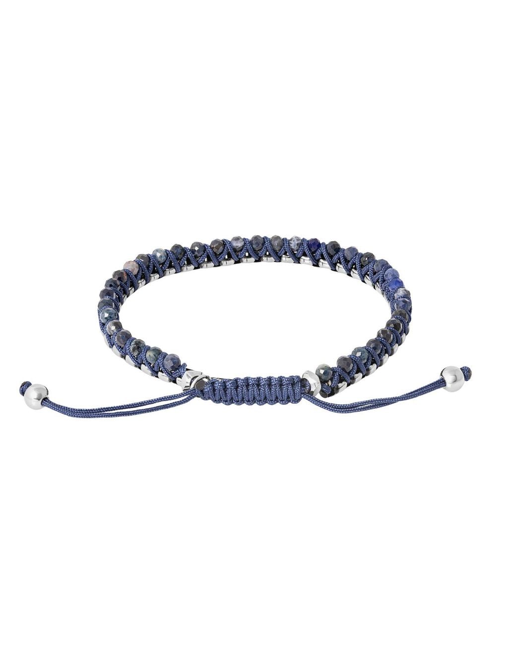 Tateossian Blue Thompson Macrame Friendship Knot Bracelet With Sodalite for men