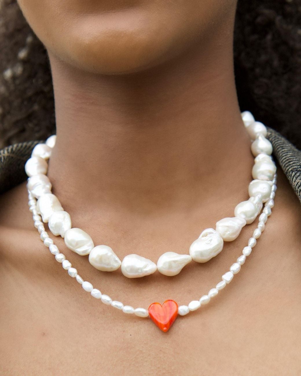 Kybele Studio Metallic Riviera Crush Necklace With Glass & Genuine Pearls