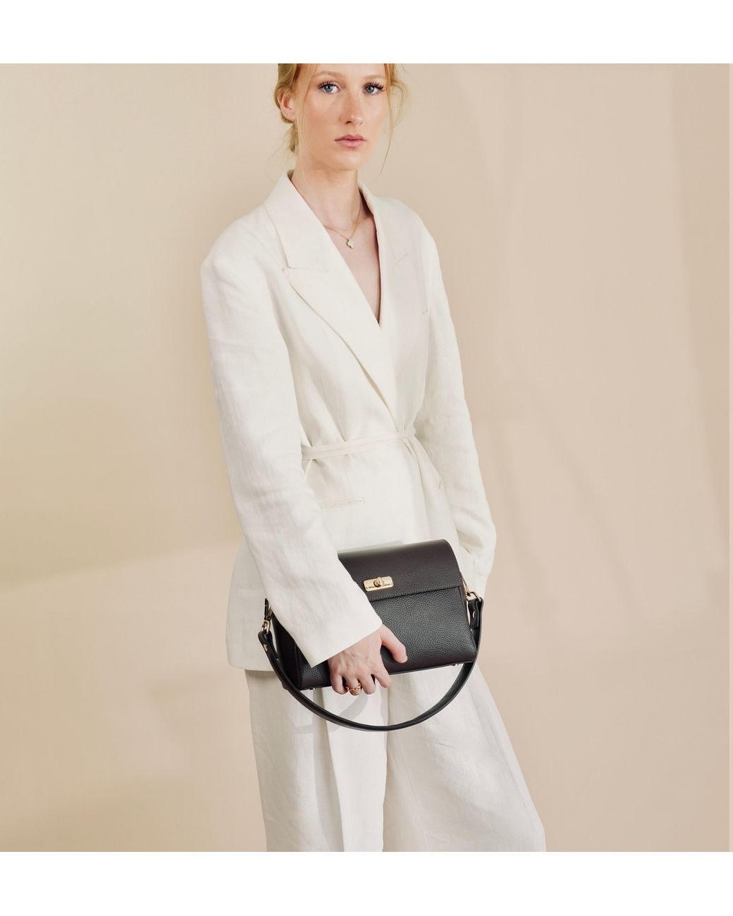 Apatchy London Black The Abi Chocolate Leather Bag