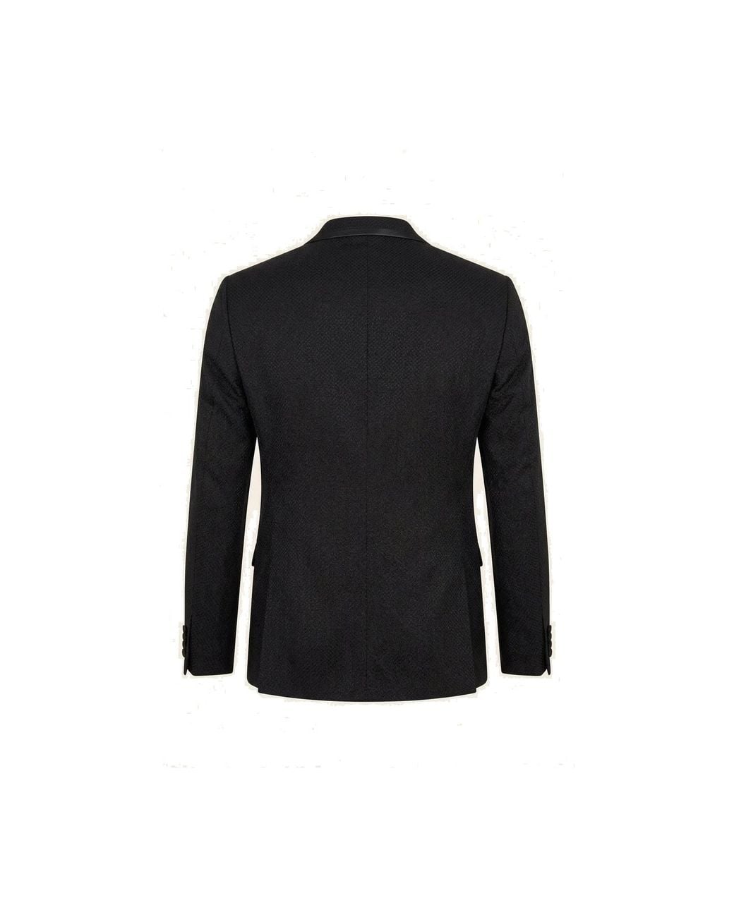 Ron Tomson Black Classic Notch Lapel Dinner Jacket for men