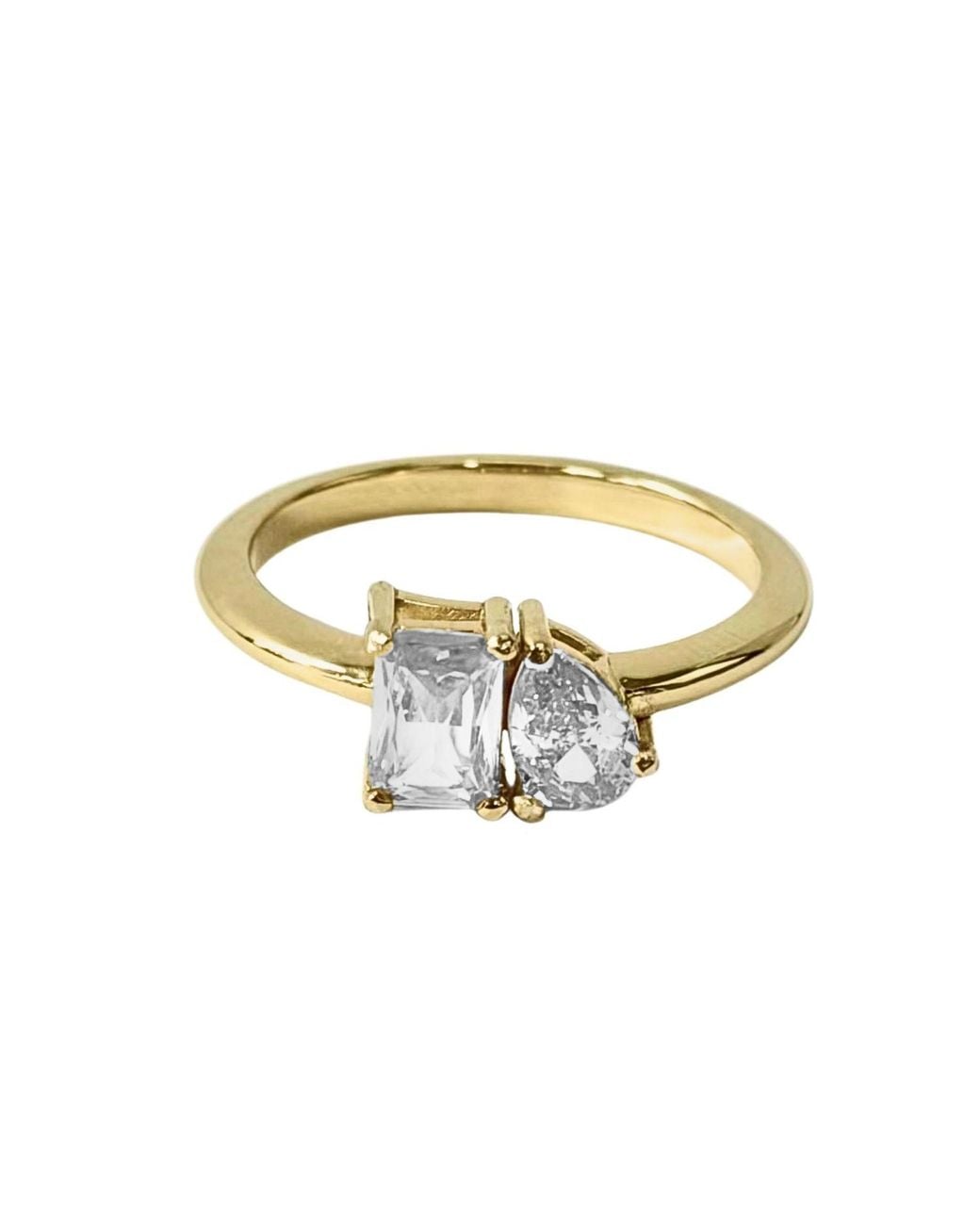 Belinda Jewelz Metallic Toi Et Moi Topaz Birthstone Ring