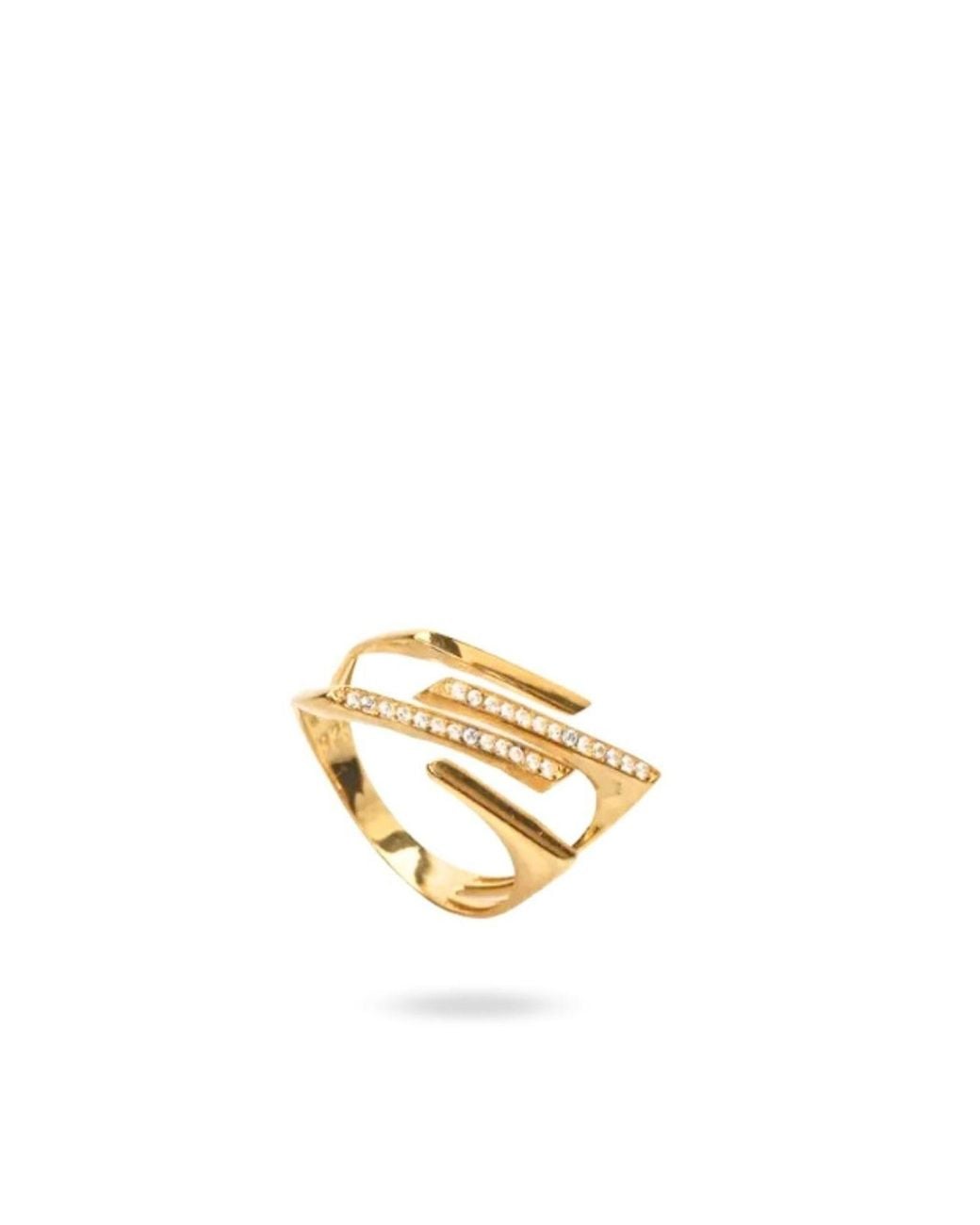 LINYA JEWELLERY Metallic Open Wrap Adjustable Bypass Ring