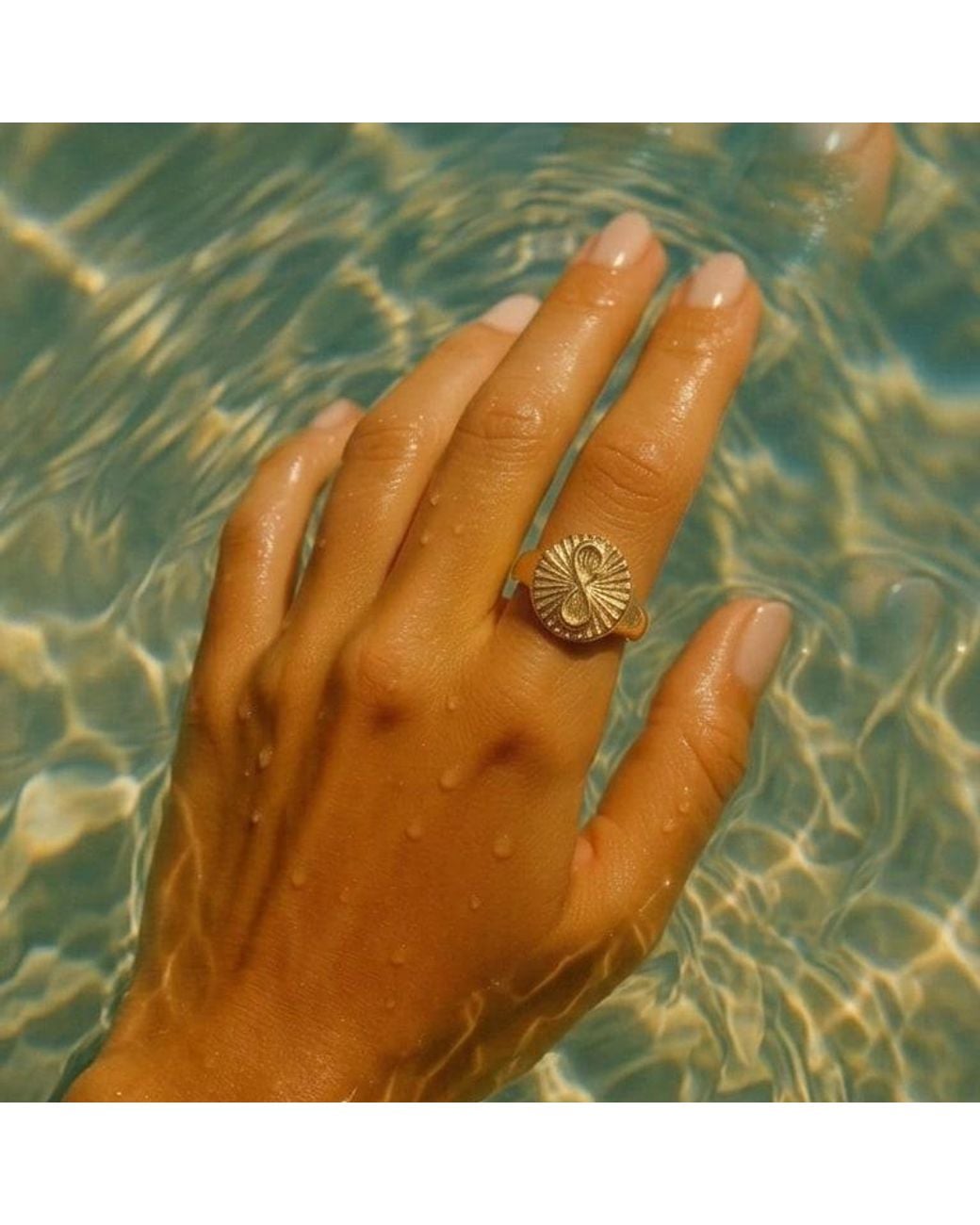 With Love Darling Metallic Infinity Signet Ring