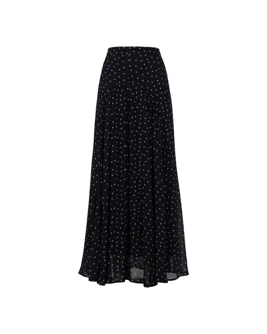 Rose & Nancy Black Elsie Spot Midaxi Skirt