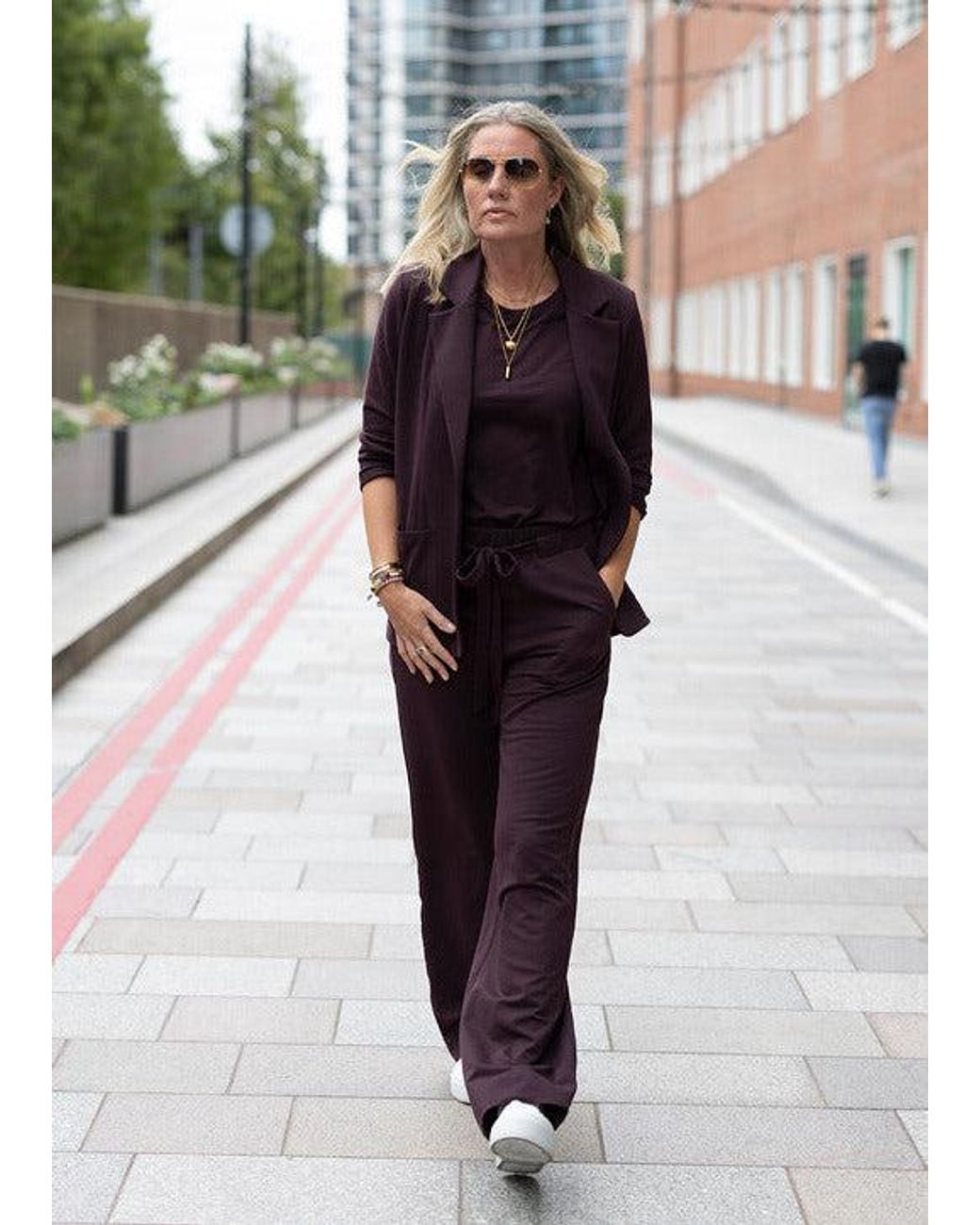 Weartwo London Purple Circe Soft Blazer, Burgundy
