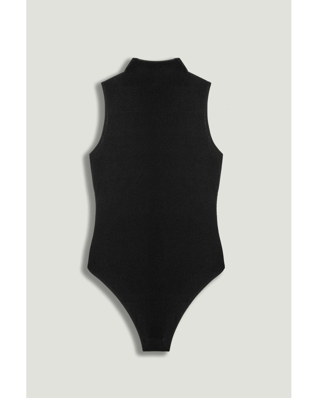 Nocturne Black Draped Mesh-Panel Bodysuit