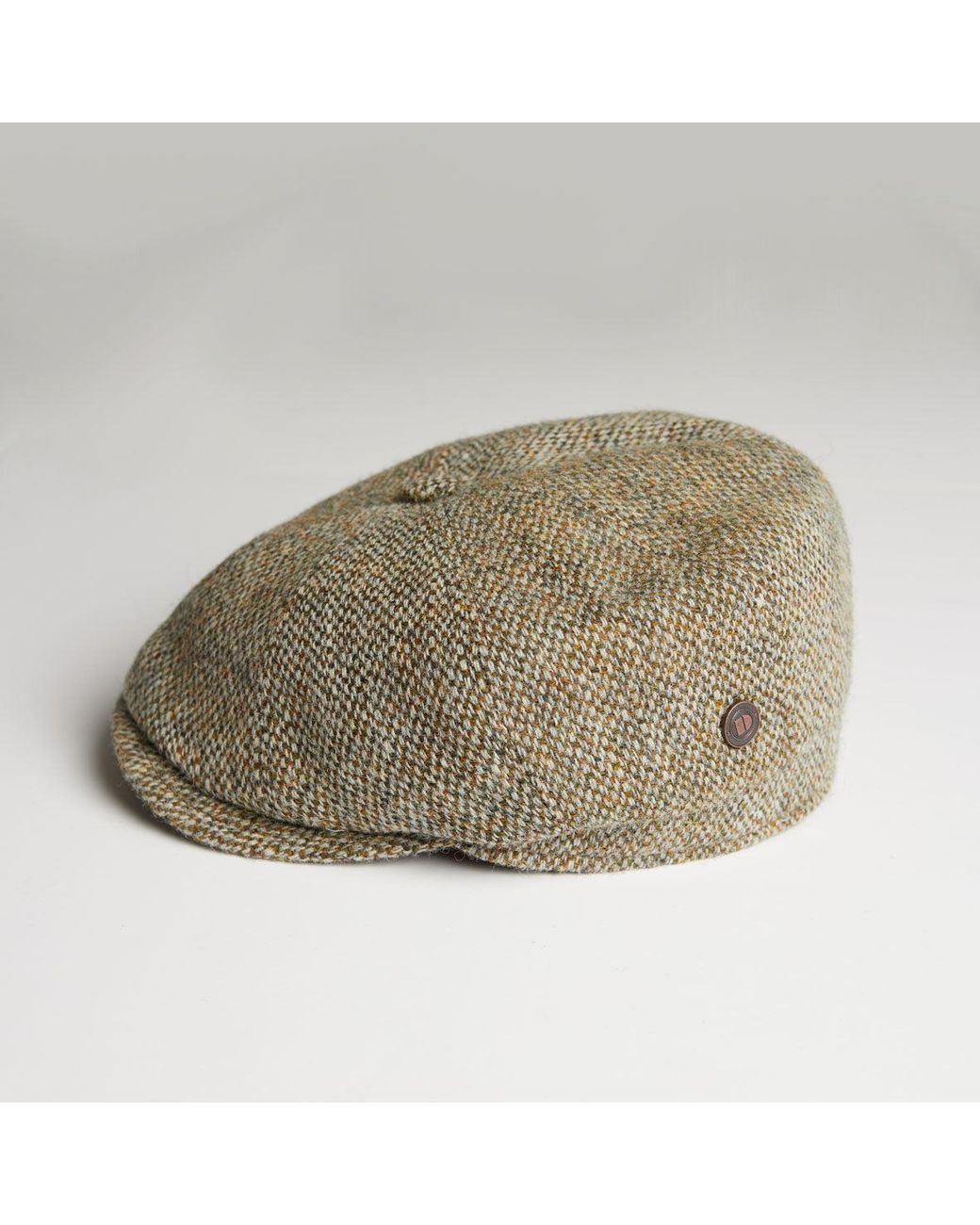 Dasmarca Hats Natural Harrison Grove Light Harris Tweed Newsboy Cap for men
