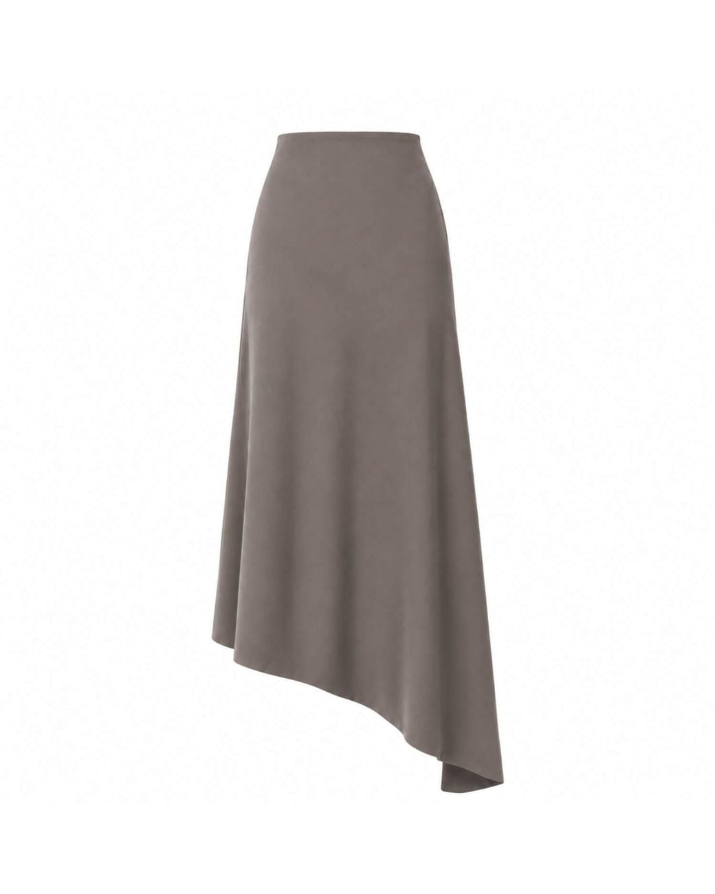 Elamins Brown Asymmetric Drape Skirt