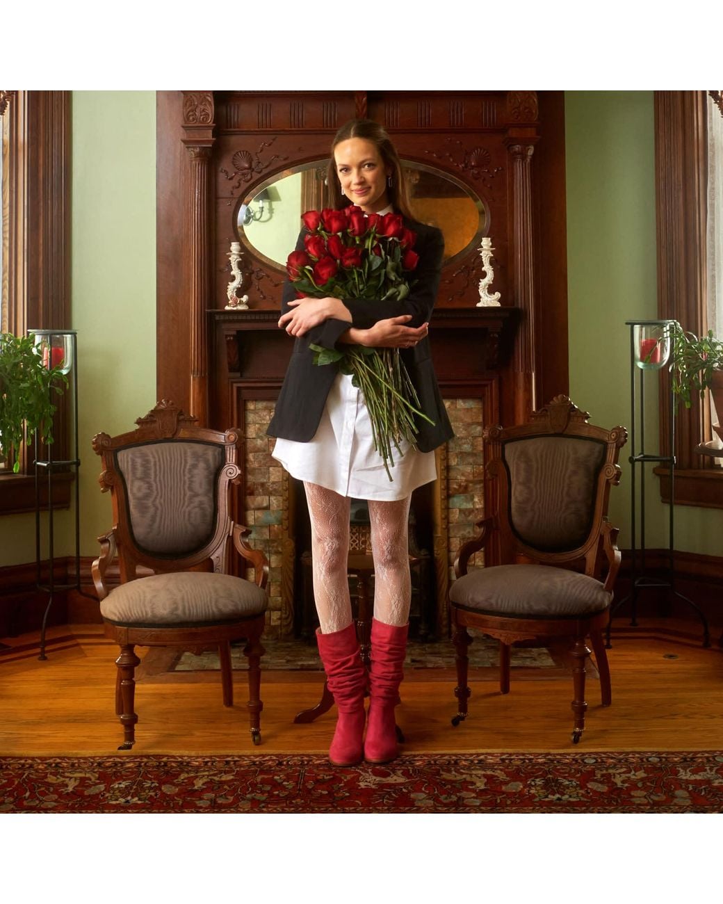 Moon D'elle Red Nube Boots