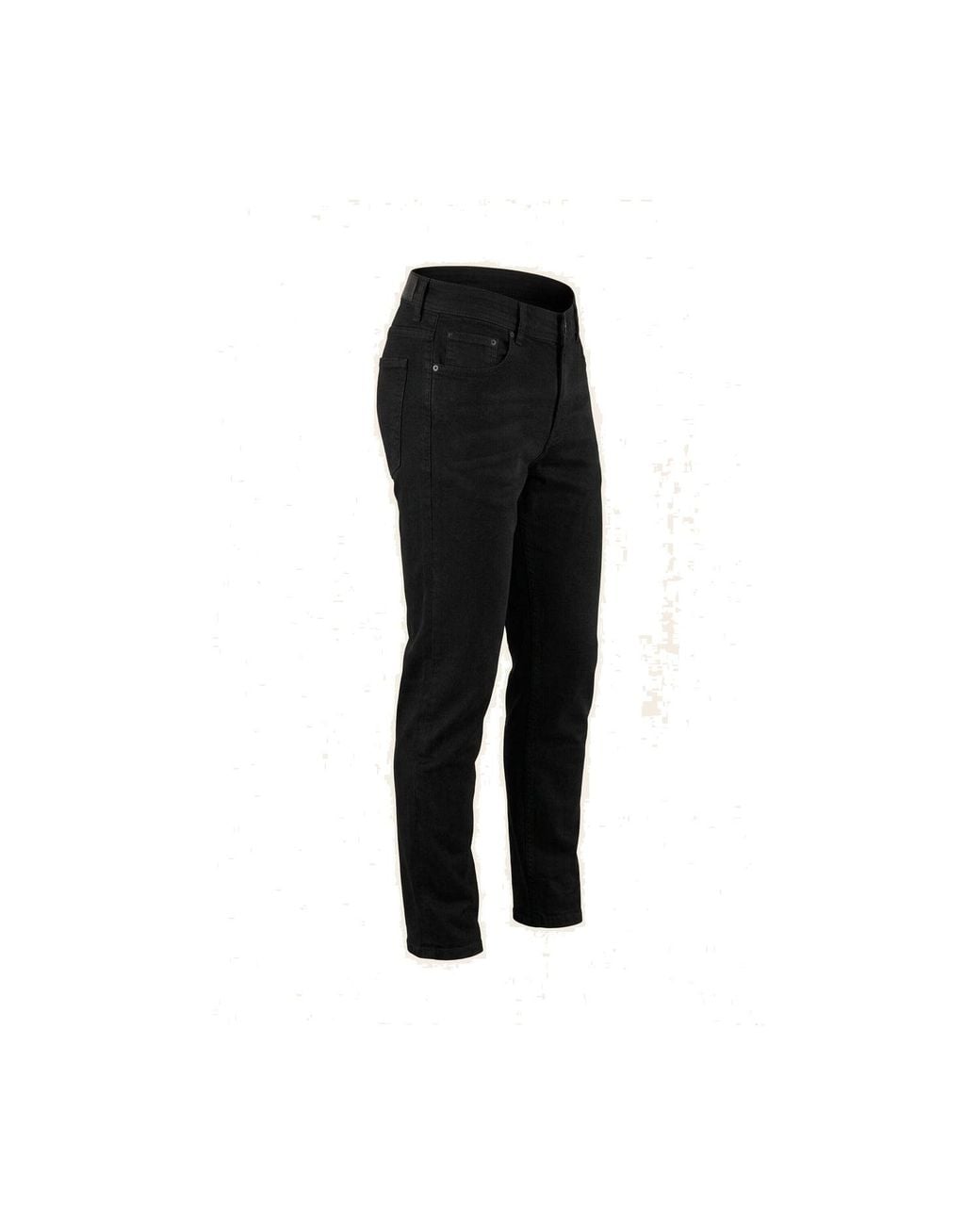 Ron Tomson Black Tapered Stretch Jeans for men