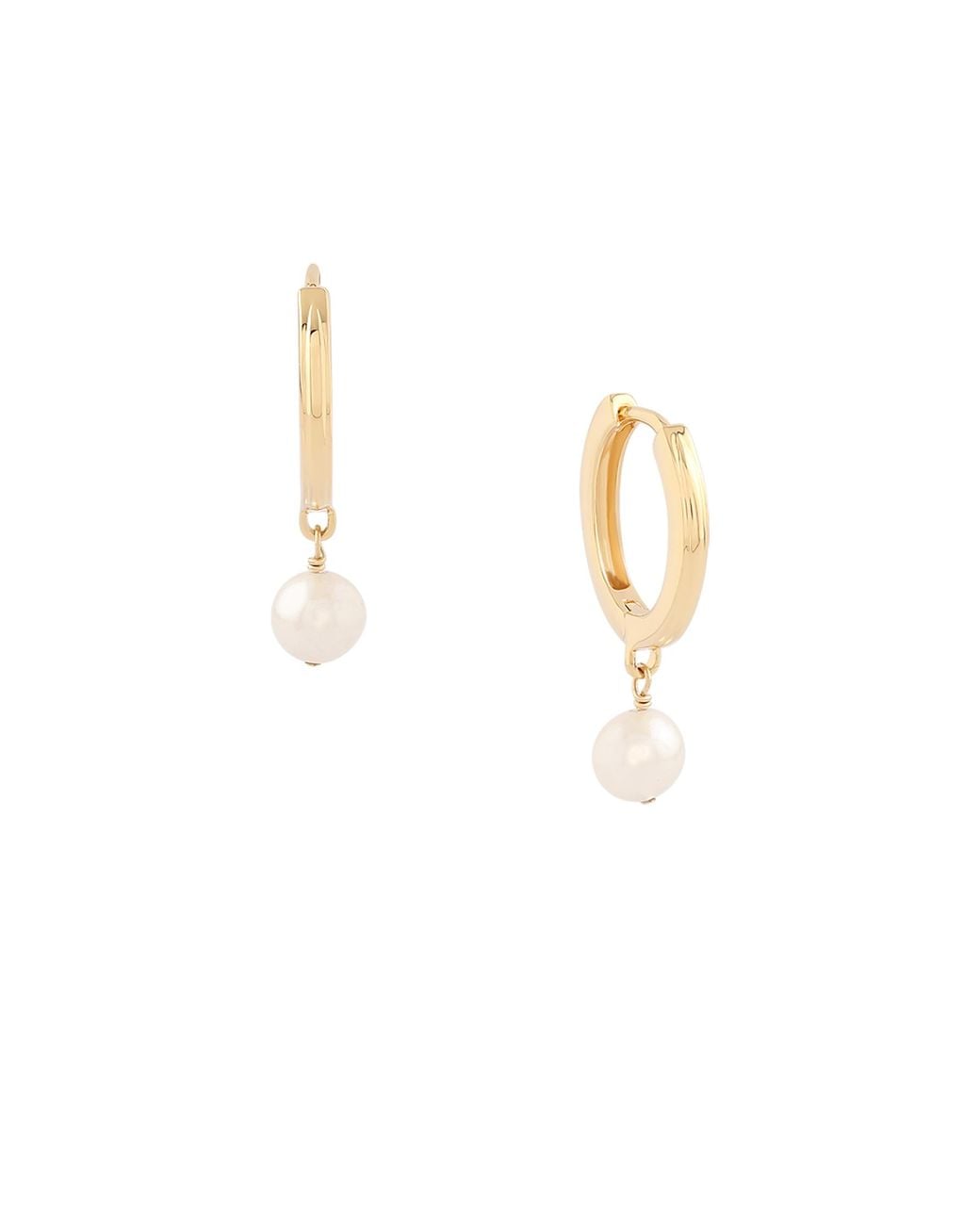 Astor & Orion Metallic Paloma Pearl Huggies On Sterling