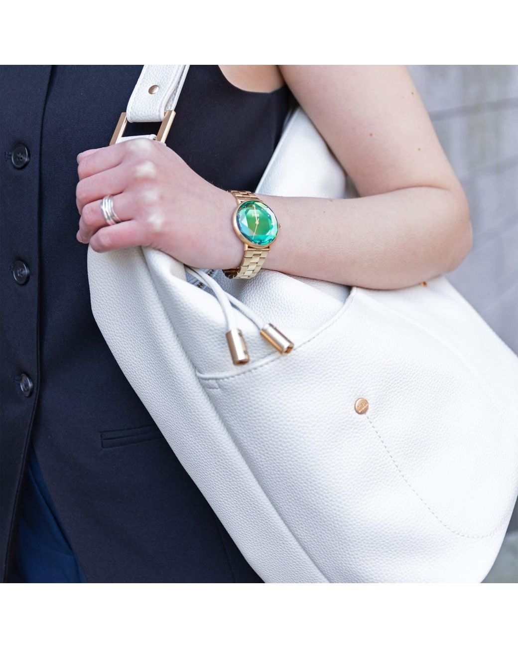 Storm White Aphrodite Slouch Shoulder Bag